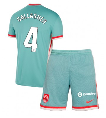 Atletico Madrid Conor Gallagher #4 Segunda Equipación Niños 2024-25 Manga Corta (+ Pantalones cortos)